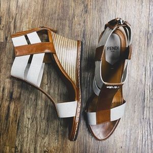 Authentic Fendi Carioca Wedge Shoe Size 7